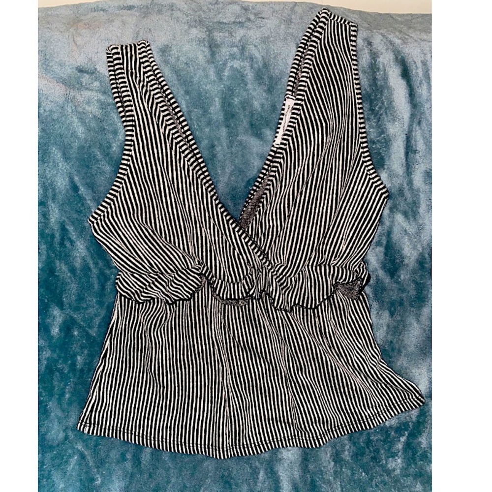 Peplum ruffle tank